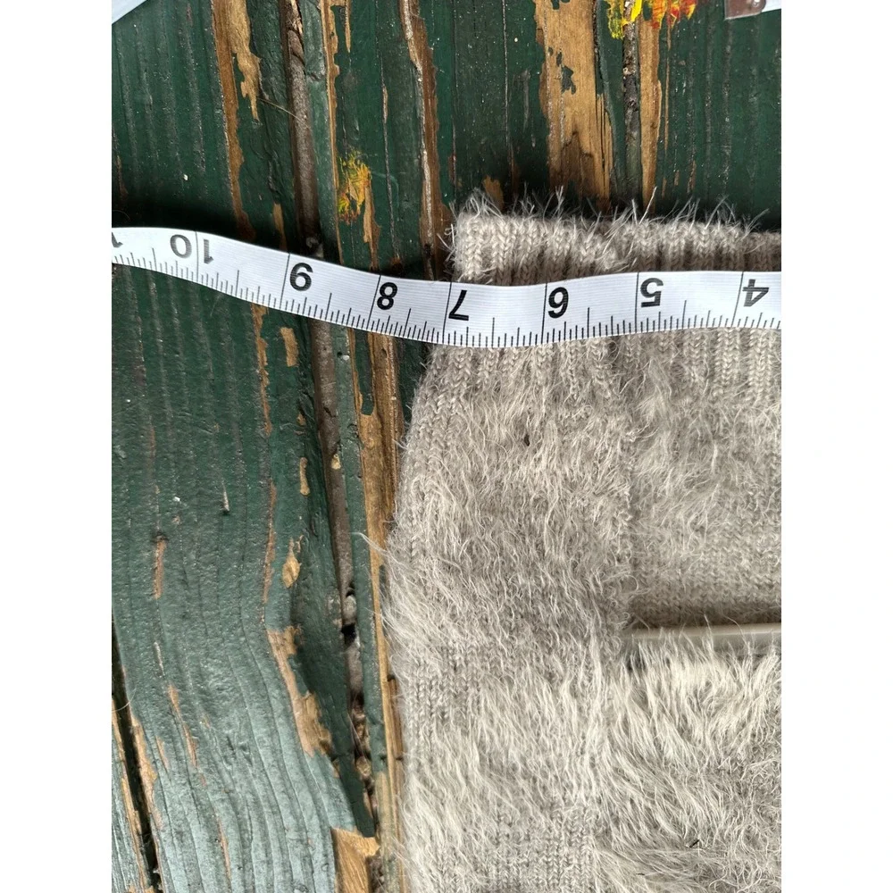 Furever Friends Dog Sweater Bundle Small Grey‎ Striped & Fuzzy Taupe Knit 2pc